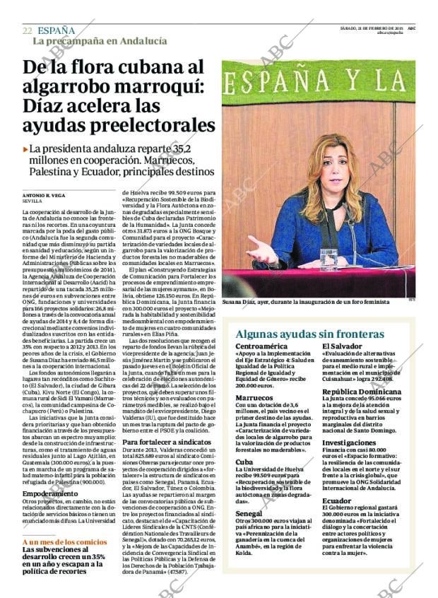 ABC MADRID 21-02-2015 página 22