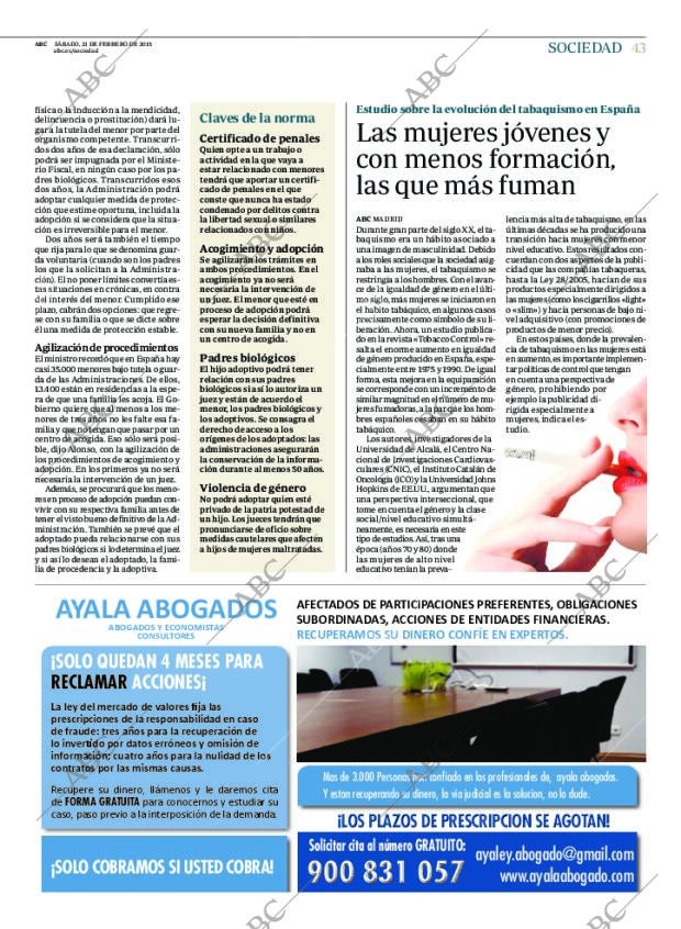 ABC MADRID 21-02-2015 página 43