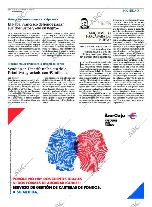 ABC MADRID 21-02-2015 página 47