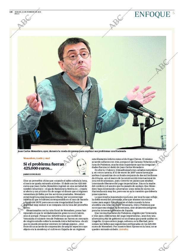 ABC MADRID 21-02-2015 página 5