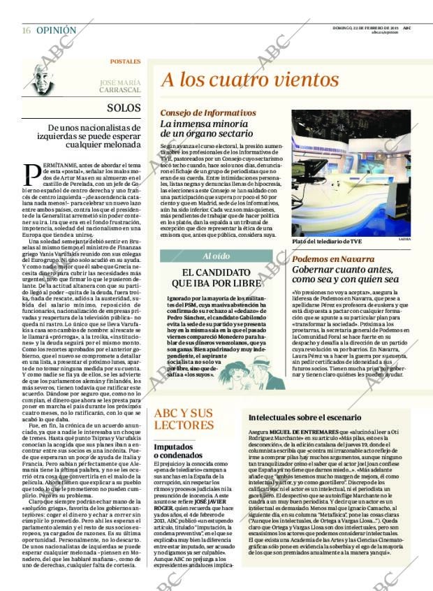 ABC MADRID 22-02-2015 página 16