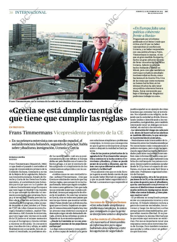 ABC MADRID 22-02-2015 página 38