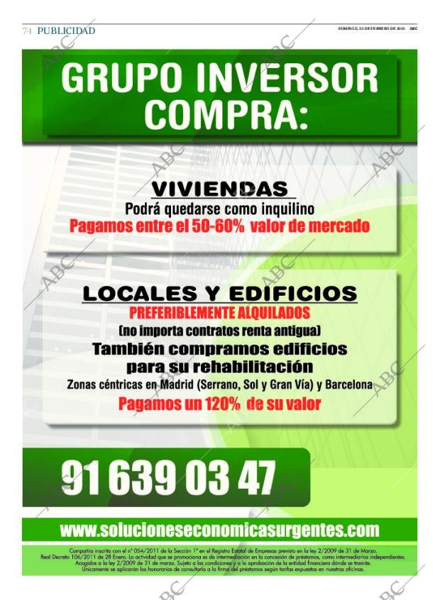 ABC MADRID 22-02-2015 página 74
