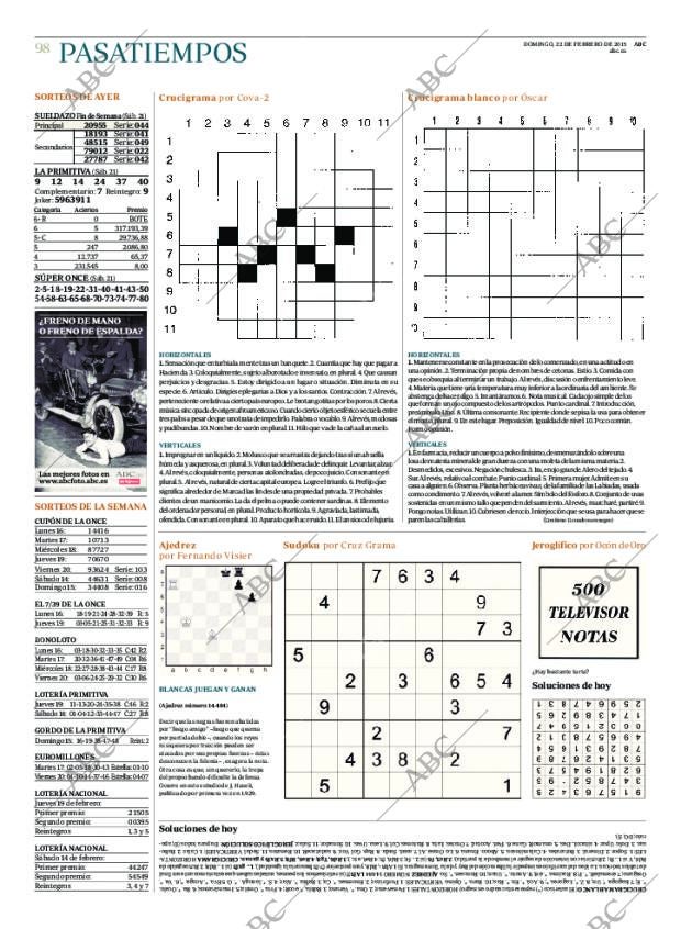 ABC MADRID 22-02-2015 página 98