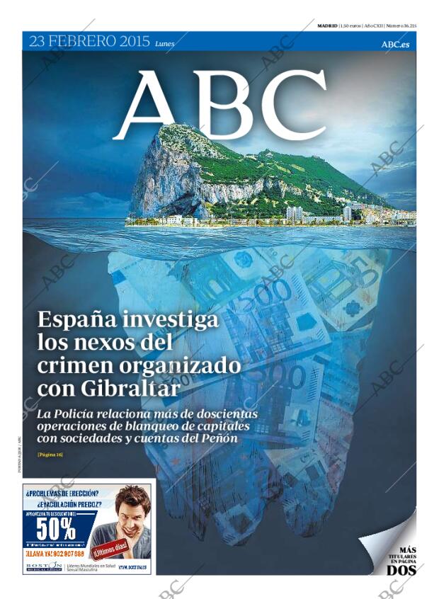 ABC MADRID 23-02-2015 página 1
