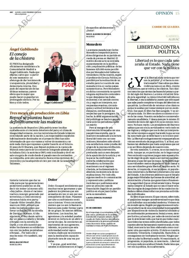 ABC MADRID 23-02-2015 página 15