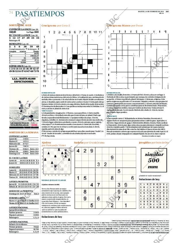 ABC MADRID 24-02-2015 página 74