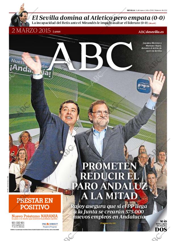 ABC SEVILLA 02-03-2015 página 1