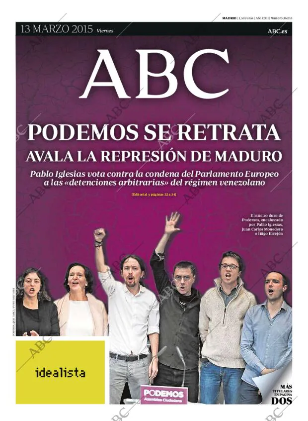 ABC MADRID 13-03-2015 página 1