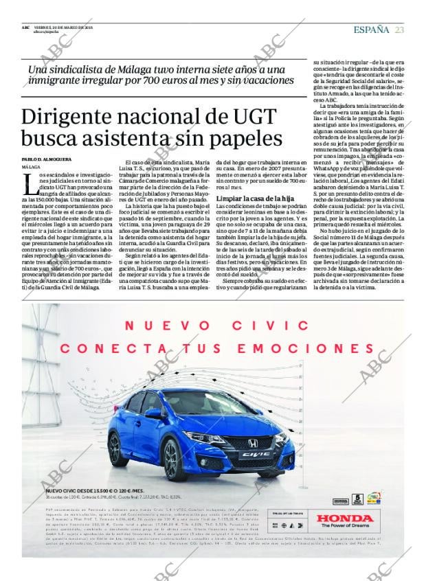 ABC MADRID 20-03-2015 página 23