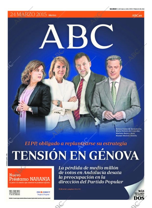 ABC MADRID 24-03-2015 página 1