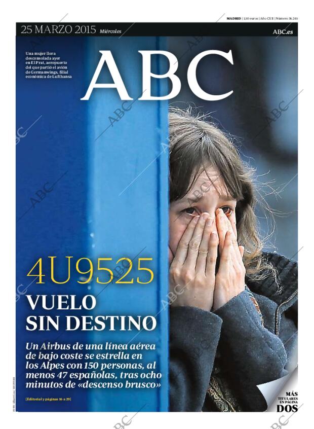 ABC MADRID 25-03-2015 página 1