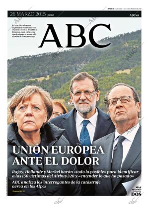 ABC MADRID 26-03-2015 página 1