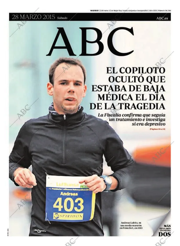 ABC MADRID 28-03-2015 página 1