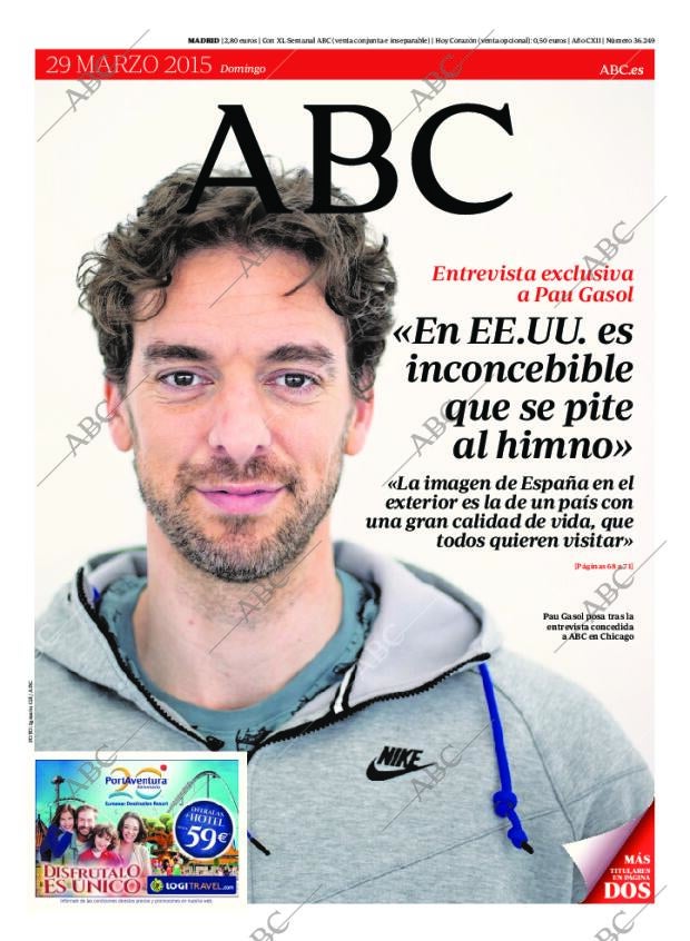 ABC MADRID 29-03-2015 página 1