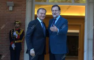 Reunión de Mariano Rajoy con Donald Tusk en el palacio de la Moncloa