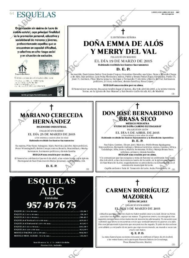 ABC CORDOBA 06-04-2015 página 64