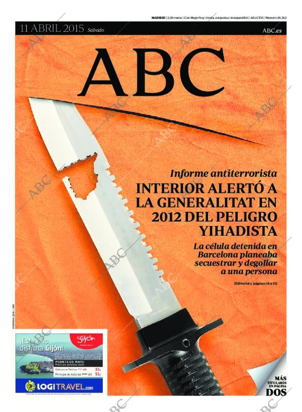 ABC MADRID 11-04-2015 página 1