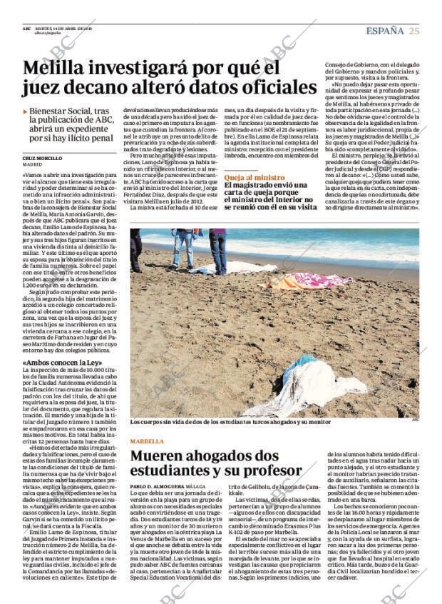 ABC MADRID 14-04-2015 página 25