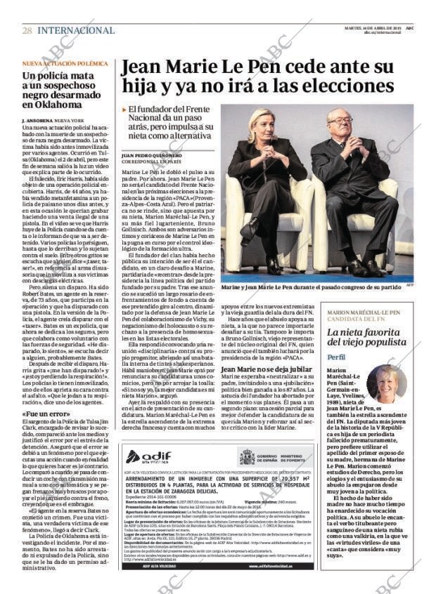 ABC MADRID 14-04-2015 página 28