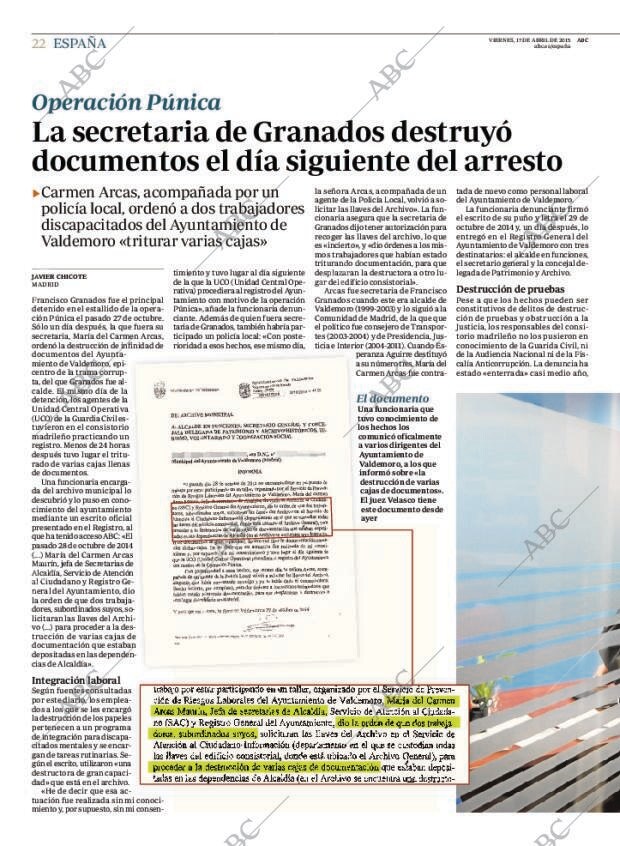 ABC MADRID 17-04-2015 página 22