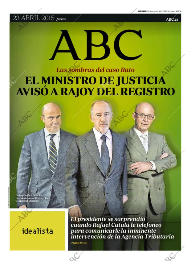 ABC MADRID 23-04-2015 página 1