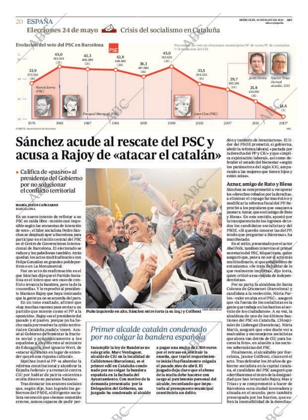 ABC MADRID 20-05-2015 página 20