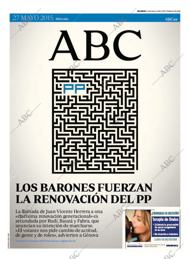 ABC MADRID 27-05-2015 página 1