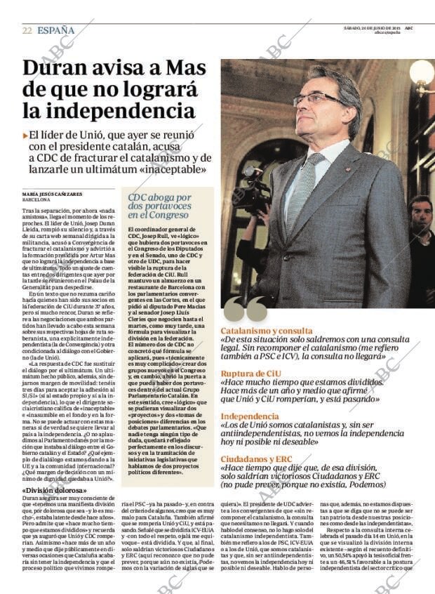 ABC MADRID 20-06-2015 página 22