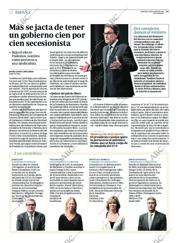 ABC MADRID 23-06-2015 página 22