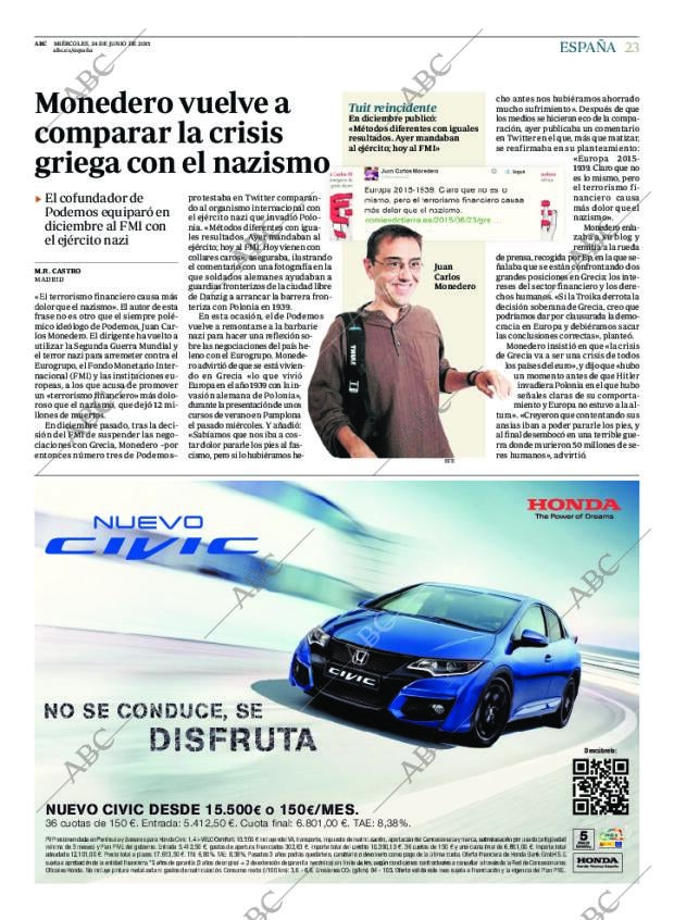 ABC MADRID 24-06-2015 página 23