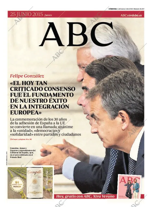 ABC CORDOBA 25-06-2015 página 1