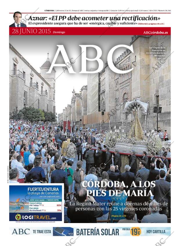 ABC CORDOBA 28-06-2015 página 1