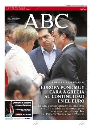 ABC MADRID 13-07-2015 página 1