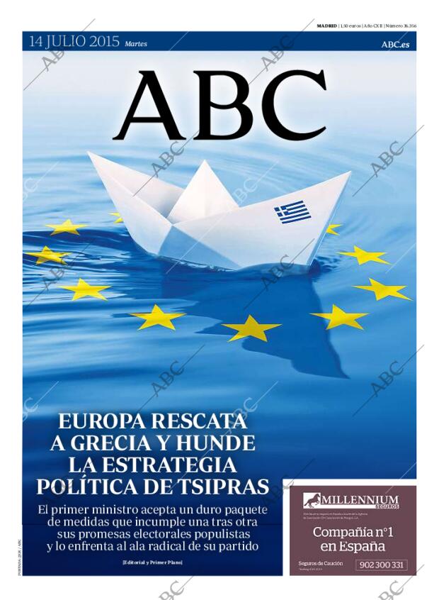 ABC MADRID 14-07-2015 página 1