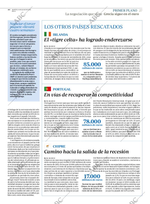 ABC MADRID 14-07-2015 página 27
