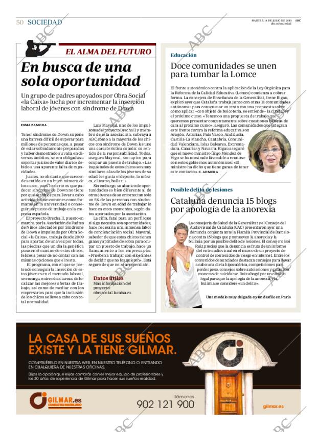 ABC MADRID 14-07-2015 página 50