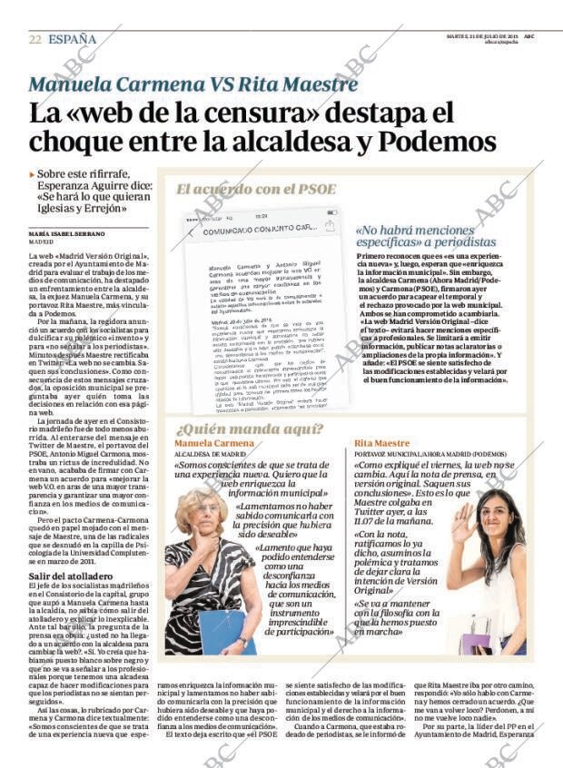ABC MADRID 21-07-2015 página 22