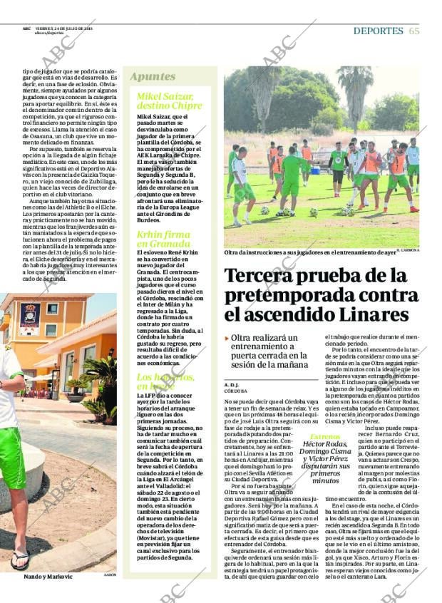 ABC CORDOBA 24-07-2015 página 65