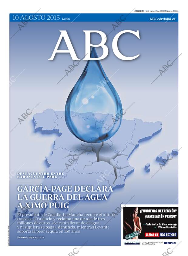 ABC CORDOBA 10-08-2015 página 1