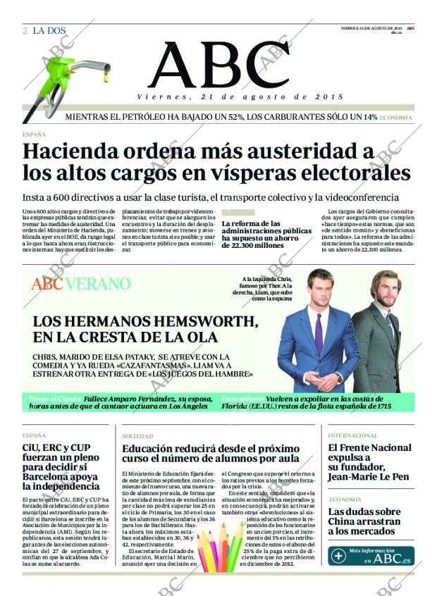 ABC MADRID 21-08-2015 página 2