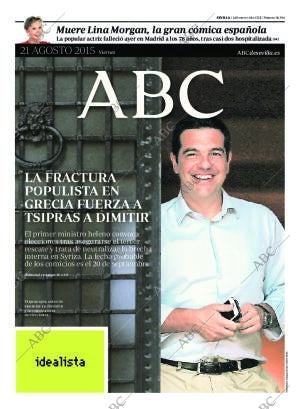 ABC SEVILLA 21-08-2015 página 1