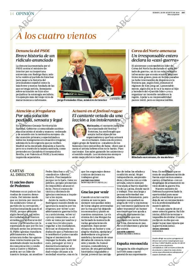 ABC MADRID 22-08-2015 página 14