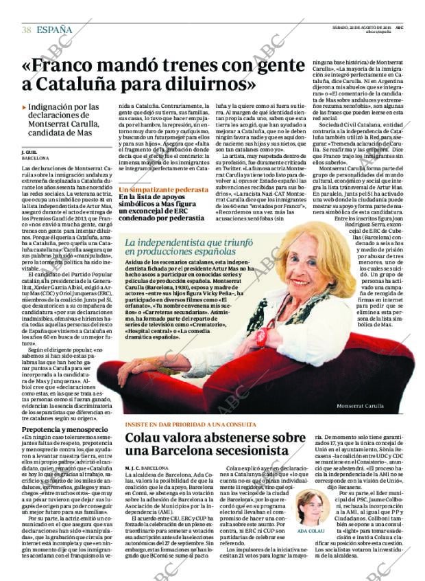 ABC MADRID 22-08-2015 página 38