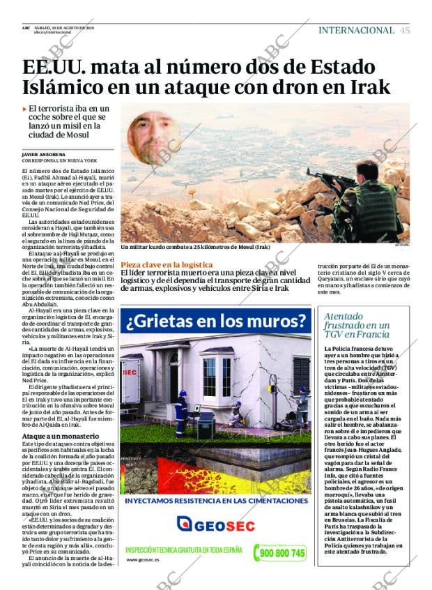 ABC MADRID 22-08-2015 página 45