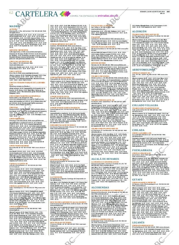 ABC MADRID 22-08-2015 página 62