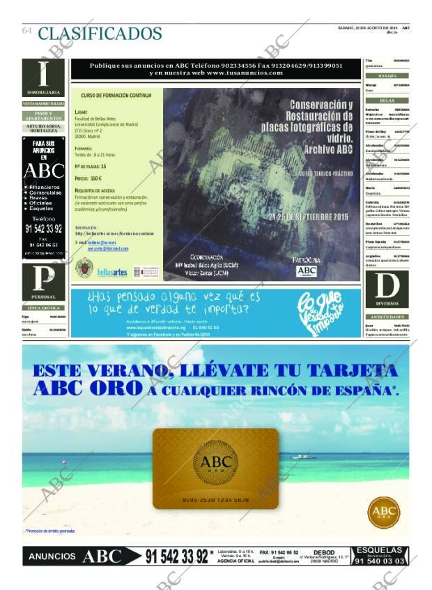ABC MADRID 22-08-2015 página 64