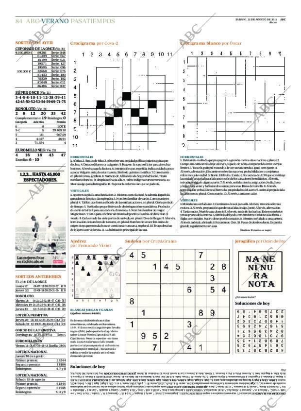 ABC MADRID 22-08-2015 página 84