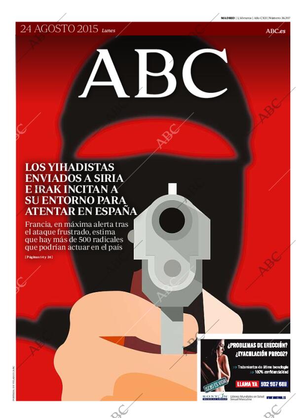 ABC MADRID 24-08-2015 página 1