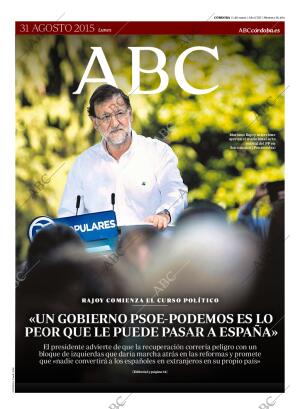 ABC CORDOBA 31-08-2015 página 1